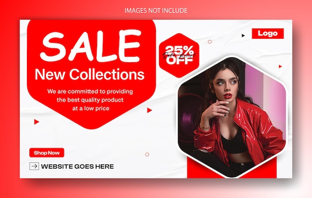 Diseño de plantillas de banners web promocionales para anuncios de venta