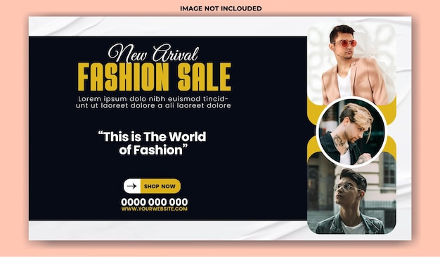 Diseño de plantillas de banners web promocionales creativos para la venta de moda