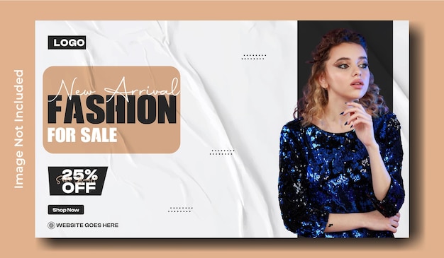 Diseño de plantillas de banners web de ventas de moda