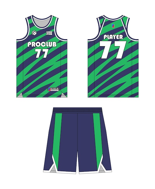 Diseño de plantillas de camisetas de baloncesto Diseño de maquetas de uniformes de baloncestro Diseño de vectores de camiset as de balonceso
