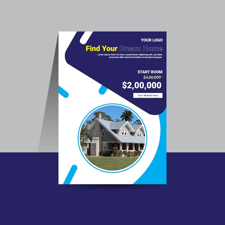 diseño de plantillas de carteles inmobiliarios