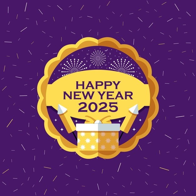 Diseño de plantillas de celebración del feliz año nuevo de moda