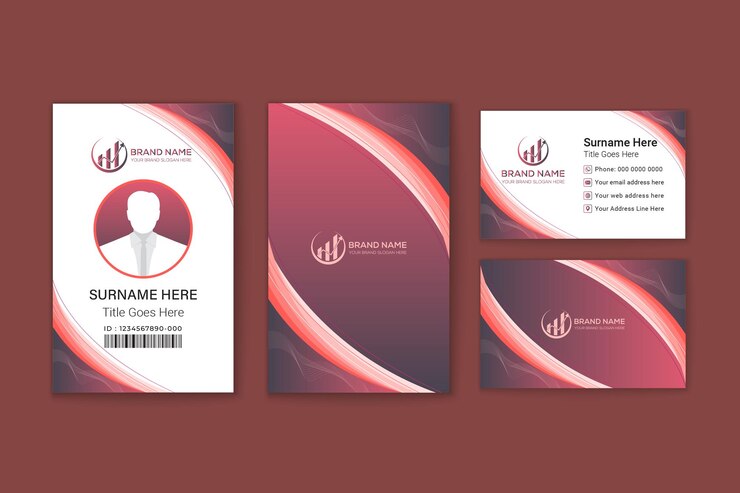 Vector diseño de plantillas corporativas de tarjetas de visita verticales y horizontales