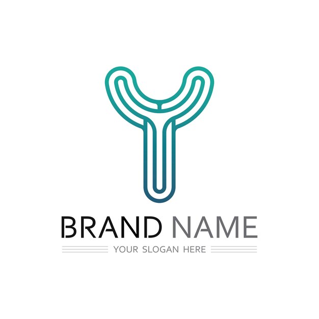Diseño de plantillas dinámicas de logotipo Y para la identidad visual empresarial