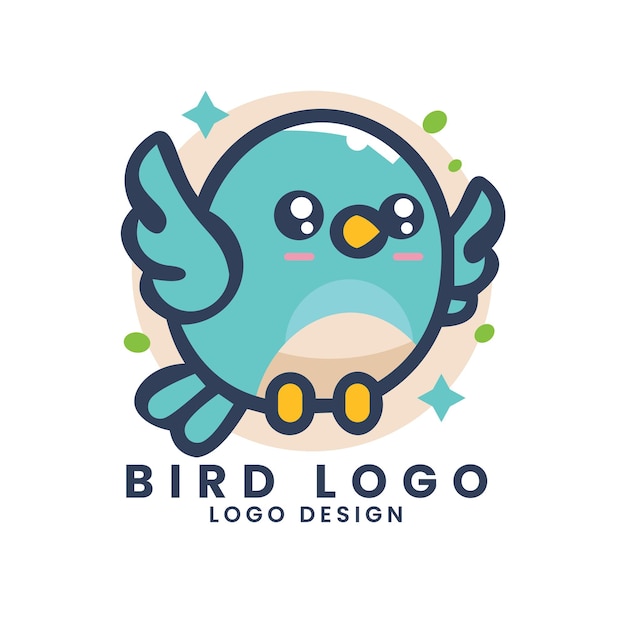 Diseño de plantillas de diseño de logotipos vectoriales de símbolos de pájaros coloridos