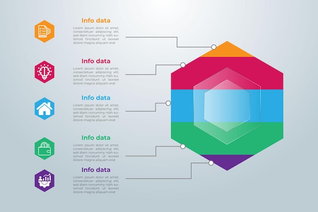 Diseño de plantillas de elementos infográficos atractivos de eps vectoriales