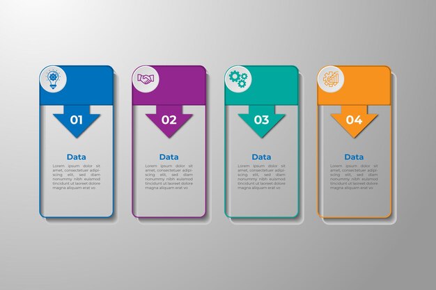 Diseño de plantillas de elementos infográficos de vectores de negocios