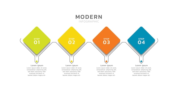 Diseño de plantillas empresariales de infografías de presentación