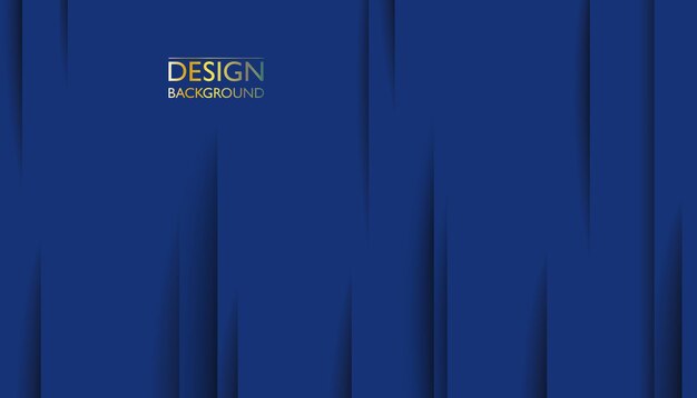 Diseño de plantillas de estilo azul dorado de lujo abstracto Gráfico de estilo contemporáneo