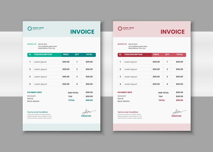 Diseño de plantillas de facturas profesionales para empresas