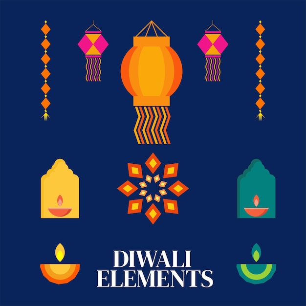 Vector diseño de plantillas de feliz diwali