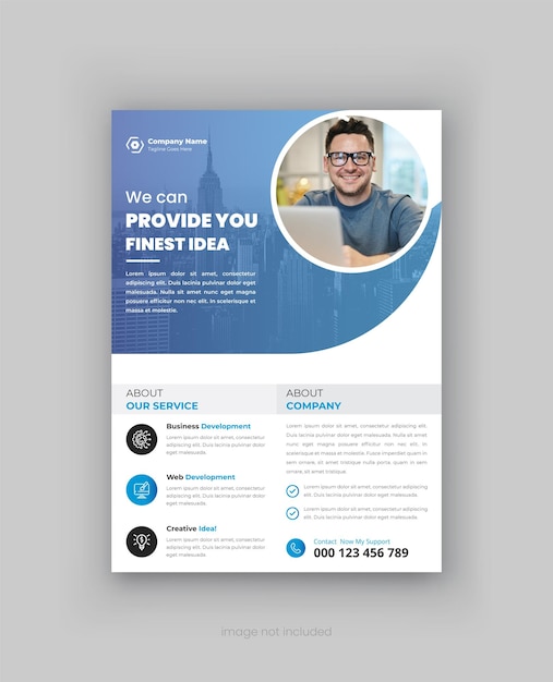 Diseño de plantillas de folletos corporativos modernos y creativos Diseño de folletos de promoción de negocios