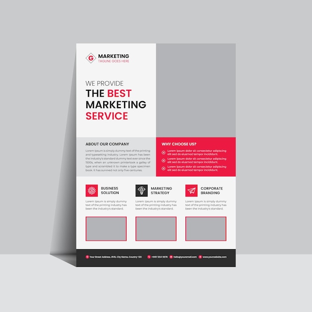 Diseño de plantillas de folletos corporativos Vector libre