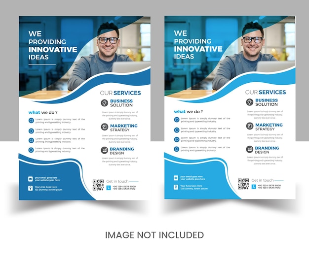 Diseño de plantillas de folletos corporativos vectoriales