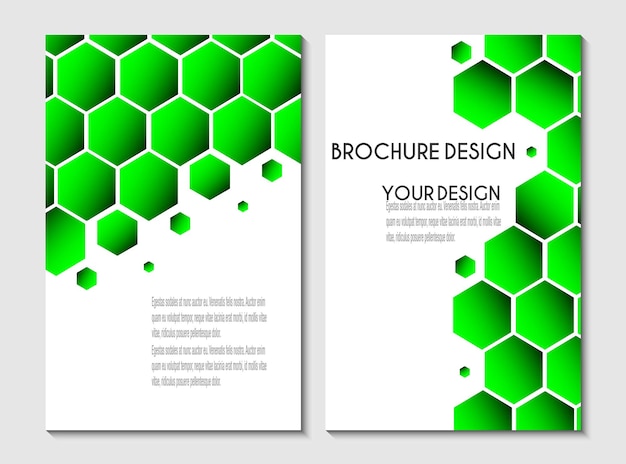 Diseño de plantillas de folletos dobles o para presentaciones empresariales y portadas de revistas