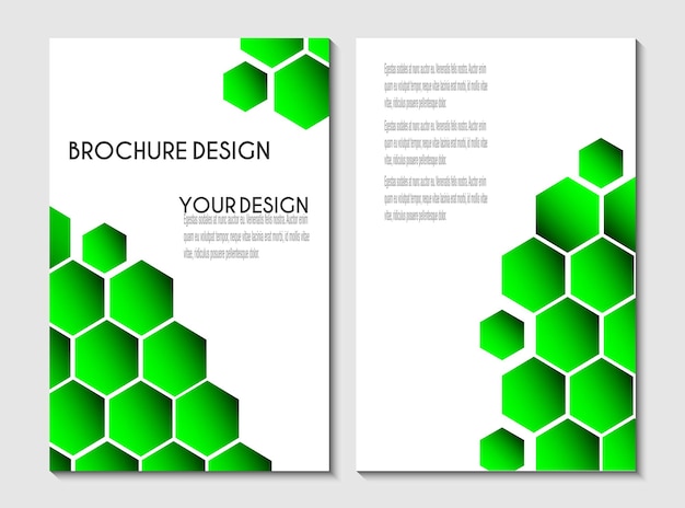 Diseño de plantillas de folletos dobles o para presentaciones empresariales y portadas de revistas