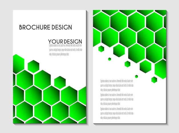 Diseño de plantillas de folletos dobles o para presentaciones empresariales y portadas de revistas
