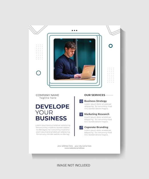 Diseño de plantillas de folletos empresariales de Vector