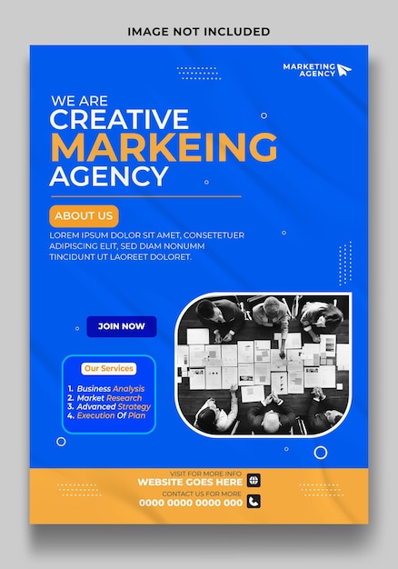 diseño de plantillas de folletos de marketing digital