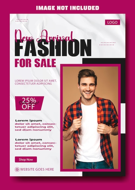 Diseño de plantillas de folletos publicitarios de ventas de moda