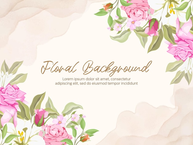 Diseño de plantillas de fondo floral para bodas