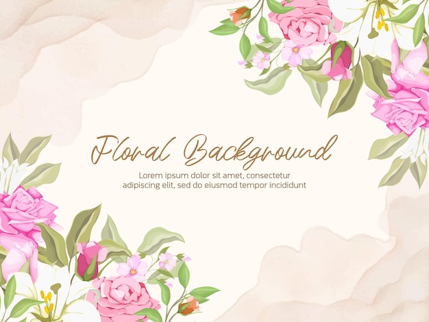 Vector diseño de plantillas de fondo floral para bodas