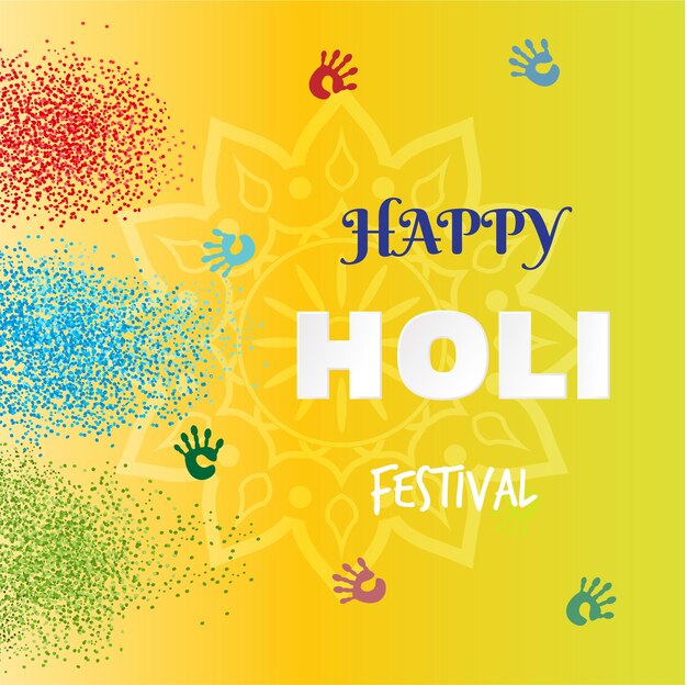 Diseño de plantillas gratuitas para el Festival Vector Holi