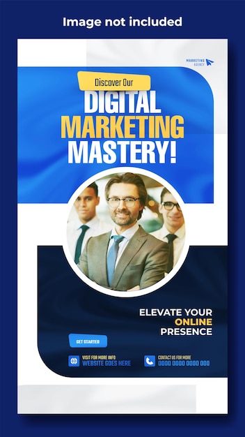 Diseño de plantillas de historias de marketing digital