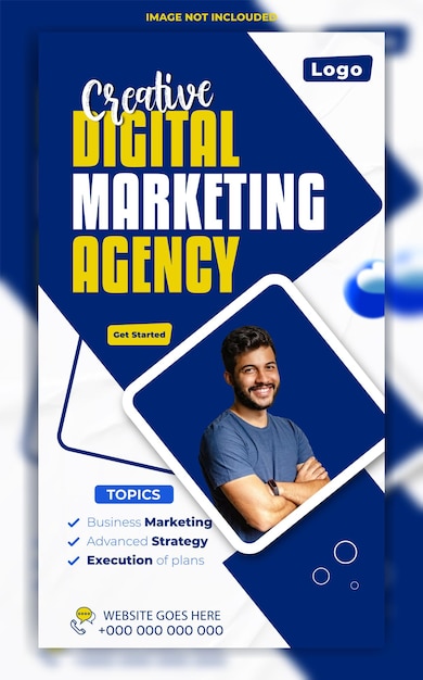 Diseño de plantillas de historias de marketing digital