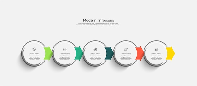 Diseño de plantillas de infografía vectorial