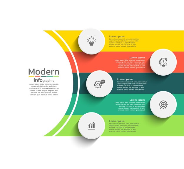 Diseño de plantillas de infografía vectorial