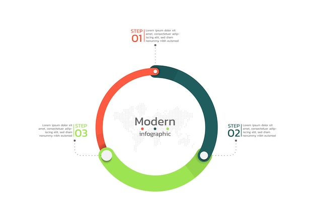 Vector diseño de plantillas de infografías comerciales coloridas