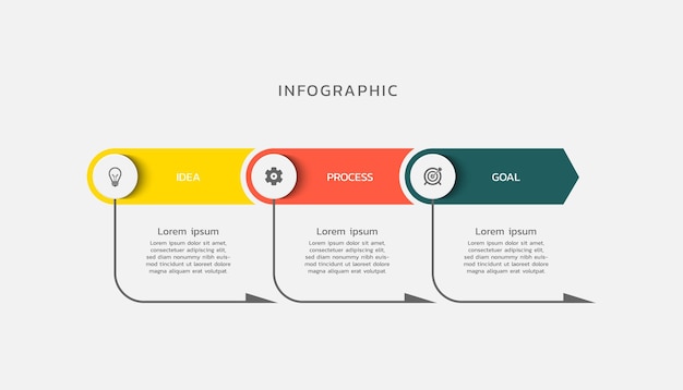 Diseño de plantillas de infografías comerciales coloridas