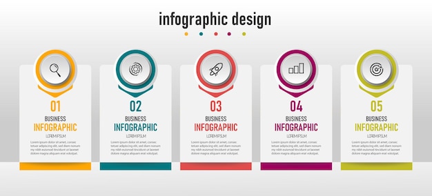 Diseño de plantillas de infografías de pasos