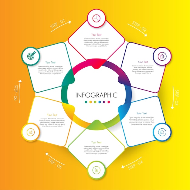 Diseño de plantillas infográficas creativas Diseño de ilustraciones vectoriales Diseño de infografías coloridas