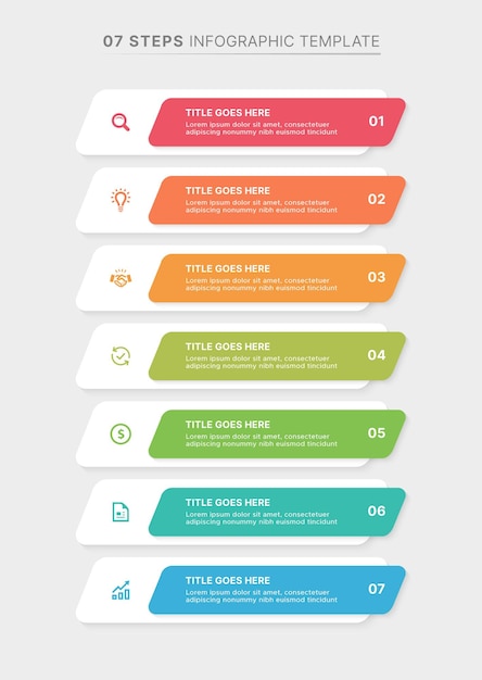 Diseño de plantillas infográficas de organizador semanal con 7 opciones