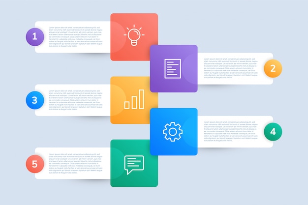 Diseño de plantillas infográficas para presentación de negocios.