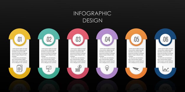 Diseño de plantillas infográficas vectoriales e icono de marketing para empresas