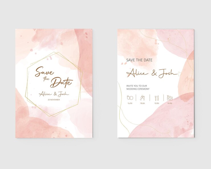 Diseño de plantillas de invitaciones de boda Fácil de editar