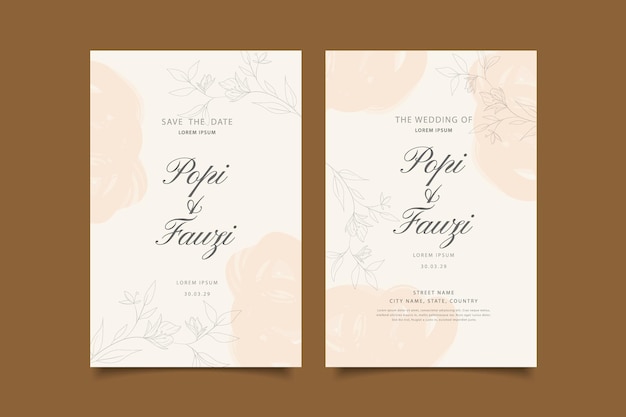 Diseño de plantillas de invitaciones de boda