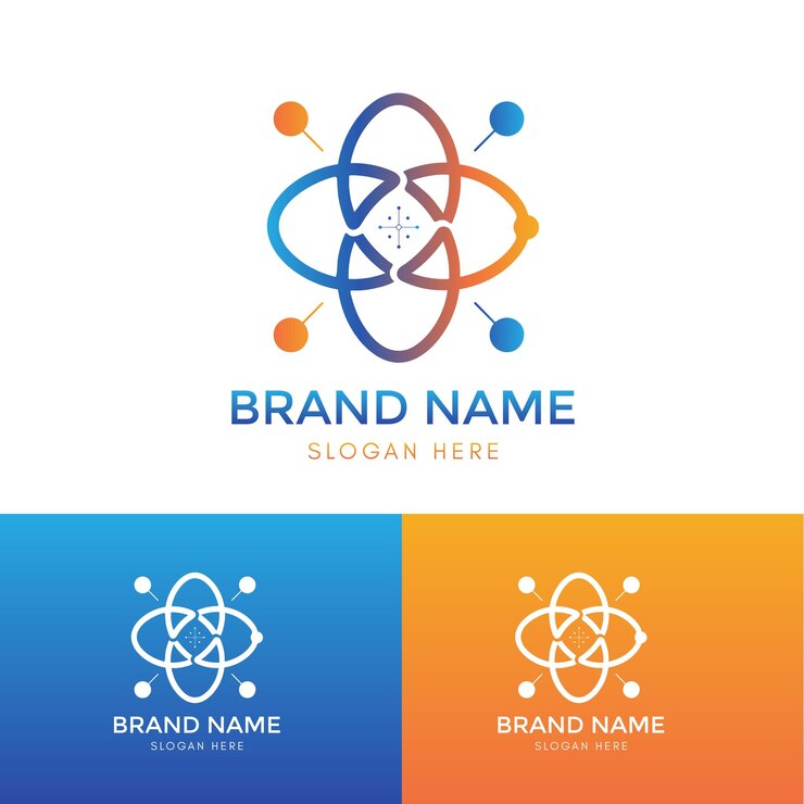 Vector diseño de plantillas de logotipo científico colección