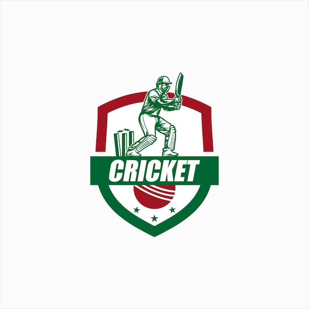 Vector diseño de plantillas para el logotipo de cricket sport