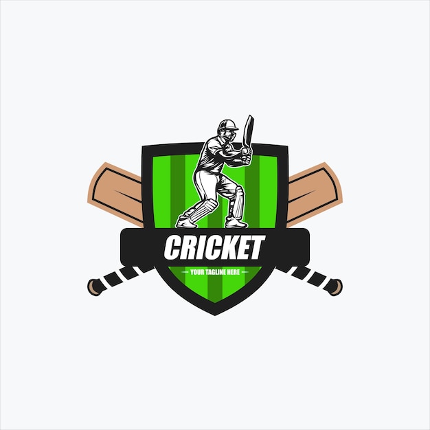 Vector diseño de plantillas para el logotipo de cricket sport