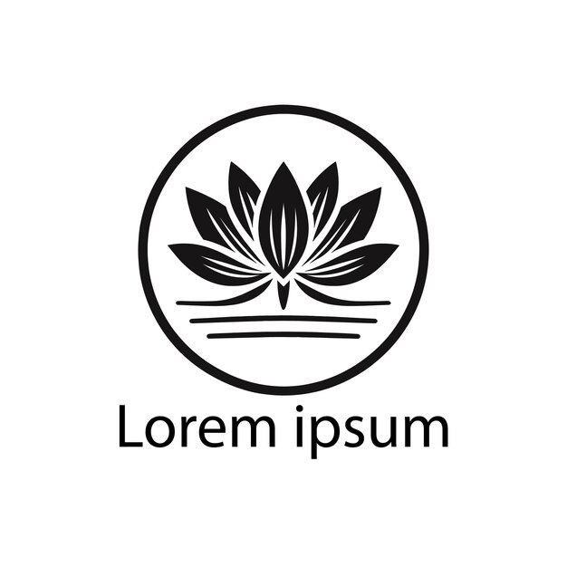 Diseño de plantillas de logotipo de yoga estilo minimalista de logotipo zen