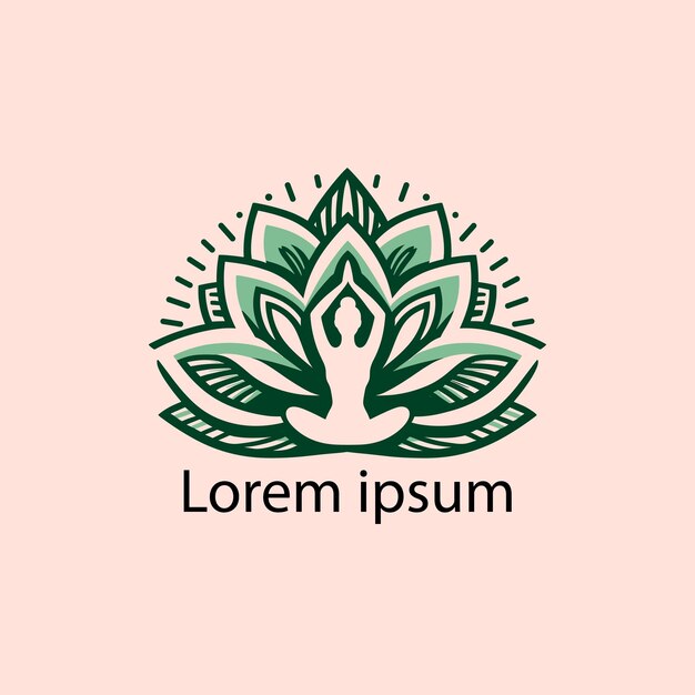Diseño de plantillas de logotipo de yoga estilo minimalista de logotipo zen