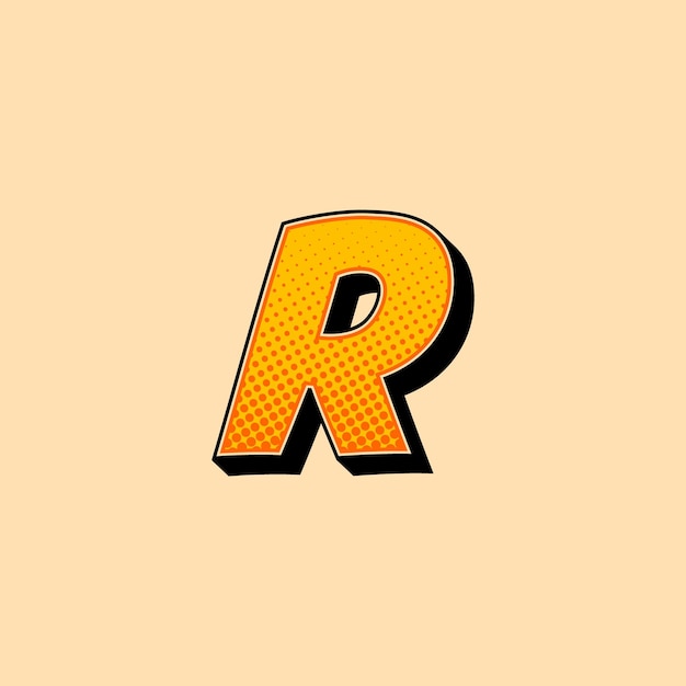 Diseño de plantillas de logotipos de dibujos animados con la letra R