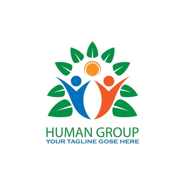 Diseño de plantillas de logotipos de grupos humanos