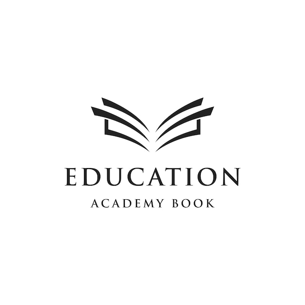 Diseño de plantillas de logotipos de libros con ideas creativas Logotipo para escuelas de negocios desarrollo educación académica libro electrónico y biblioteca