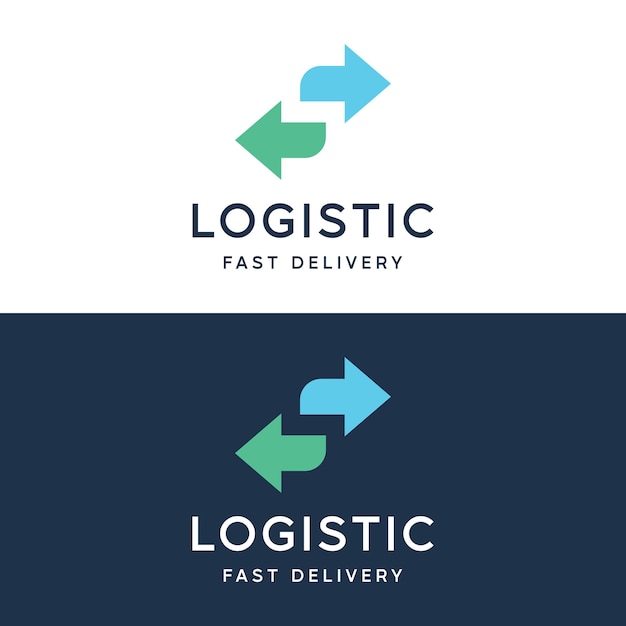 Diseño de plantillas de logotipos logísticos para la entrega con un concepto creativo El logotipo puede ser para la entrega rápida de negocios