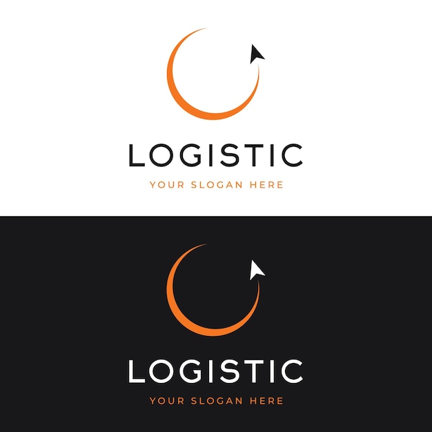 Diseño de plantillas de logotipos logísticos para la entrega con un concepto creativo El logotipo puede ser para la entrega rápida de negocios
